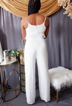 Load image into Gallery viewer, Woven Spaghetti Strap Jumpsuit (white)
